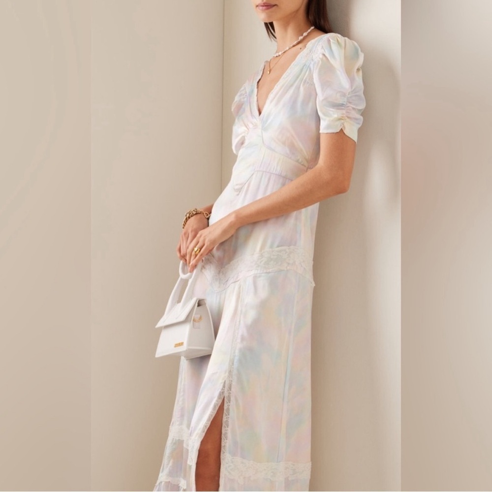 LoveShackFancy Quintessa Maxi Dress in Fairytale Tie Dye Size 0 NWT - Picture 2 of 13